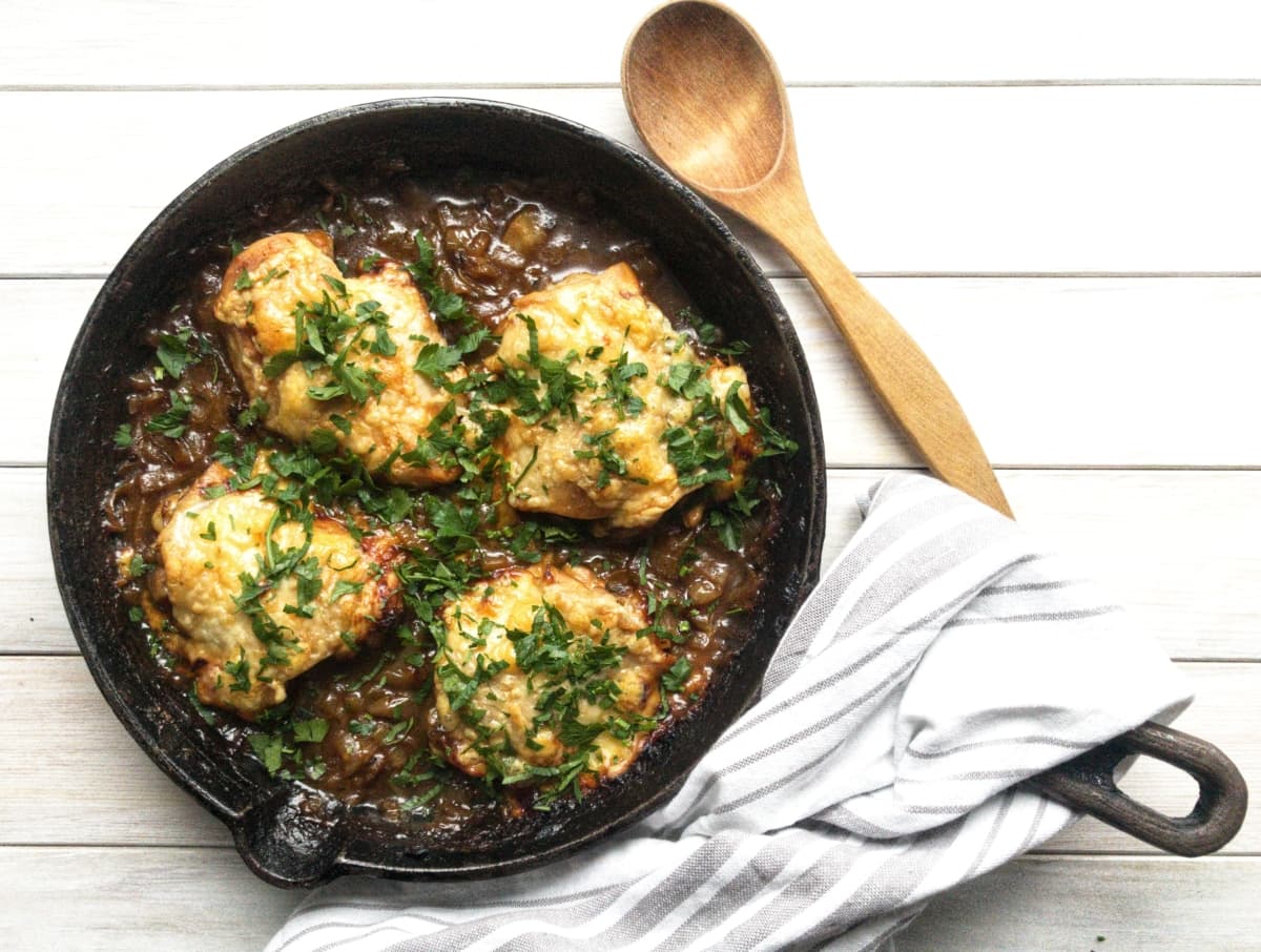 zupa cebulowa z kurczakiem