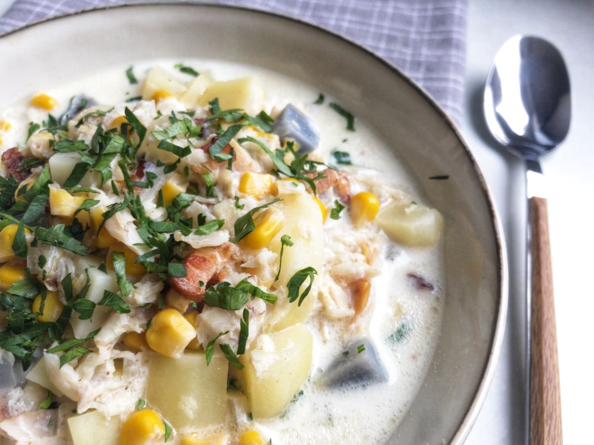 chowder - zupa z wędzonego dorsza 2