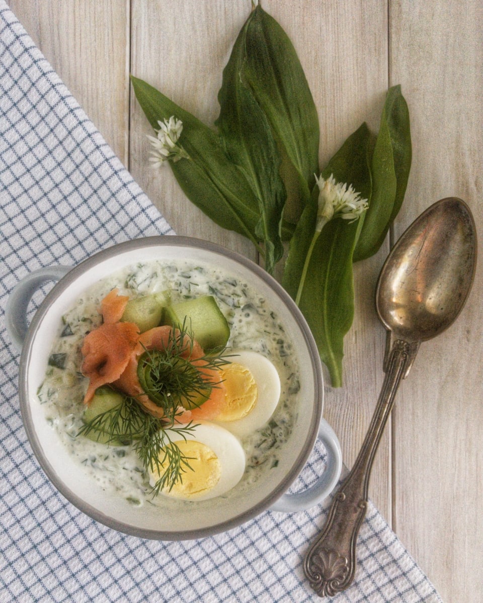 chłodnik z czosnku niedźwiedziego