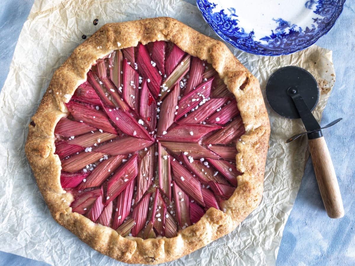 galette z rabarbarem