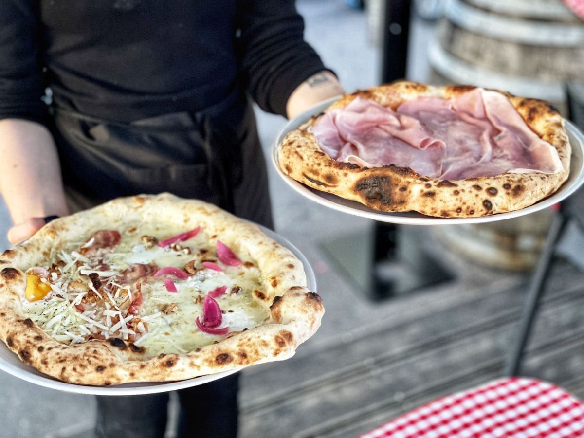 pizza cotto, bianca, carbonara