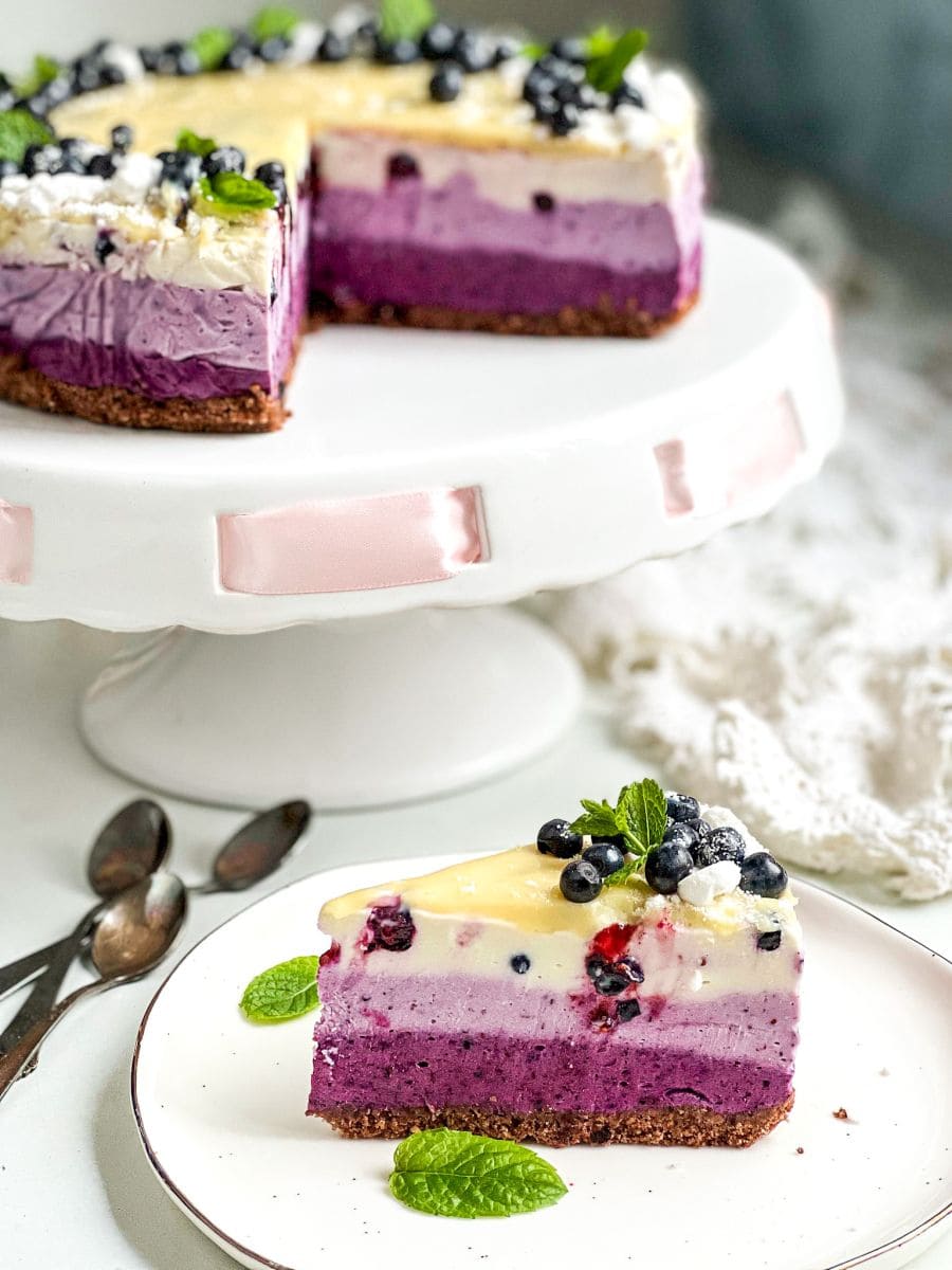 jagodowy sernik na zimno